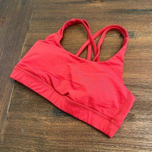 Red lululemon sports bra